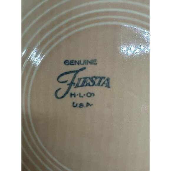 VTG Fiestaware Apricot Dinner Plate & Cereal Bowl Set | Retro Fiesta Dinnerware - Picture 5 of 9